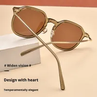 Lunettes de soleil polarisées haut de gamme pour femmes, style punk, protection UV, grande taille, verres de protection solaire TR, TY32057F, vente en gros, fibre d'acétate