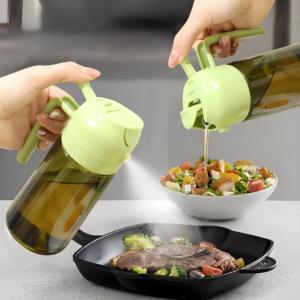 Nouveau produit phare 2026 : Bouteille d'huile de cuisine 2-en-1 de 470 ml, pulvérisateur et verseur, en verre, sans huile - Product Image 4