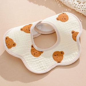 Kids Adjustable <b>Muslin</b> Newborn <b>Baby</b> Drool Bibs Double Sided Saliva Towel 100% Organic Cotton Bib for 0-36 Months <b>Babies</b> - Product Image 6