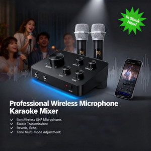 Sistema Microfono Wireless Professionale per Karaoke con Mixer e Ricevitore, Supporta Trasmissione Audio a 2.0 Canali, ECHO REVERB HD TV PC - Product Image 2