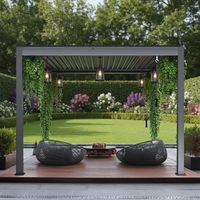 Pulverbeschichtete Aluminium-Pergola Umweltfreundlich Modern Anpassbare Lamellenfarben Personalisierter Außen-Pavillon Terrasse Natur