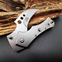 Outdoor Selbstverteidigungs-Warwolf-Sichel Klappbares Edelstahl-Multifunktionsmesser Tödliches Sichelmesser Modell mit Glatter Klinge für Gartenpflege