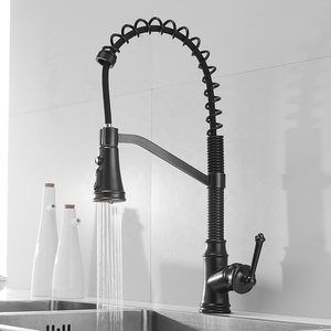Classific Rotatable European Single Handle Black Brass Pull Out Luxury Spring Commercial Kitchen AT9208OB-DX Kitchen - Product Image 4
