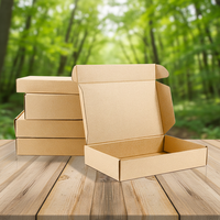 Boîte d'expédition en forme d'avion en carton ondulé kraft, personnalisée, écologique, recyclable, en matériaux recyclés, avec gaufrage et pelliculage mat