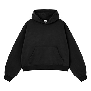 Wholesale 355gsm Boxy Fit Fleece Lined Hoodie Heavyweight Blank Custom Printed <b>Pullover</b> Hooded Sweatshirt <b>Men</b> Streetwear Winter - Product Image 3