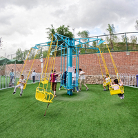 Projet de parc d'attractions sans moteur : manège simple à corde, fauteuil volant