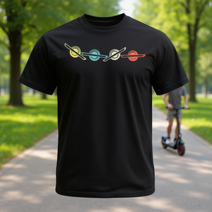 T-shirt rétro vintage à une roue, design skateboard électrique, taille adulte unisexe - Product Image 3