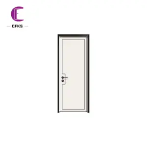 New Design Aluminum Frame Wooden Doors House Home Wood Door Prehung Interior Door