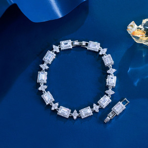 BS thời trang Tennis Vòng đeo tay Cubic Zirconia mở rộng Vòng đeo tay cho phụ nữ ánh sáng đồ trang sức sang trọng Vòng đeo tay - Product Image 1