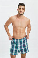 Boxers pour hommes 100 % coton, personnalisés OEM, vente en gros, doux, à carreaux, sous-vêtements masculins respirants et confortables
