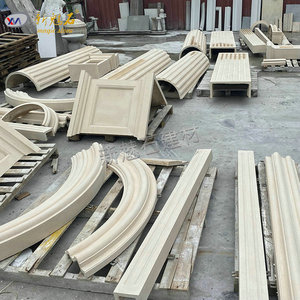 Nouveau panneau décoratif GRC en pierre magique, style européen, sculpture tête de lion, matériau de décoration pour travaux municipaux en extérieur - Product Image 4