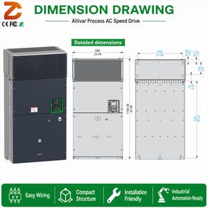 Original ATV630C31N4 VFD 315kW 500PS 380-480V Industrielle Prozesssteuerungssysteme AC-Antrieb Frequenzumrichter - Product Image 4