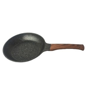 Beautiful Wood Pattern Bakelite Handle Die Cast Aluminum Induction Omelette <strong>Pan</strong> <strong>Jam</strong> <strong>Pans</strong> - Product Image 5