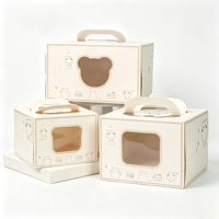 Kuchenbox mit Tragegriff Lebensmittelechter Karton Geburtstags-Party Bäckerei Mousse Gebäck Verpackung Individuelles Logo OEM ODM