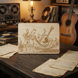 Wooden Music RFID NTAG215 membership <b>card</b> Wooden RFID <b>card</b> 13.56 MHz Musicians and Artists - Product Image 1