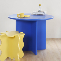 Table basse ronde moderne et créative en MDF avec base en forme de pétale, table à manger, petit bureau de négociation pour café et salon