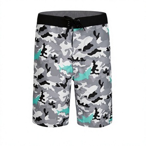 Shorts de bain pour hommes, motif camouflage requin, taille élastique, séchage rapide, shorts de plage, motif personnalisé - Product Image 3