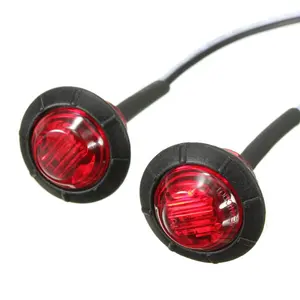 12v/24v 3led 3/4 "עגול קרוון צד אורות צהוב לבן אדום עבור משאיות פינוי אורות טנדרים