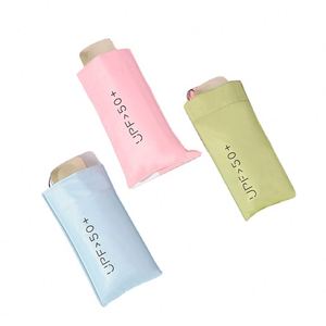 Parapluie de poche compact 5 plis anti-UV UPF50+ pour femme, parapluie publicitaire avec logo pour promotion - Product Image 1