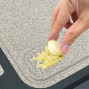 เขียงครัว 2 in 1 สแตนเลสสตีล พร้อมเขียงทำจากฟางข้าวสาลี แบบสองด้าน ทำจากสแตนเลสสตีล 304 - Product Image 3