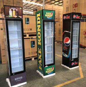 Mini réfrigérateur d'affichage commercial <span class=keywords><strong>armoire</strong></span> à boissons à bière froide réfrigérateur d'exposition debout libre de gel mince pour magasin de commodité - Product Image 6