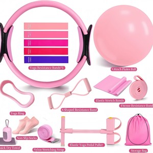 Ensemble d'accessoires de yoga et de Pilates <span class=keywords><strong>pour</strong></span> femmes, équipement de Pilates portable réglable en PVC/Polyester, 13 accessoires de fitness <span class=keywords><strong>pour</strong></span> la maison et la salle de sport - Product Image 1