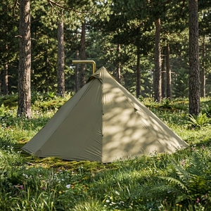 <span class=keywords><strong>Tente</strong></span> <span class=keywords><strong>tipi</strong></span> légère quatre saisons à double couche avec ouverture de cheminée ignifuge et imperméable pour le camping hivernal - Product Image 3