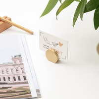 Porte-pièce rond classique en or, 50 pièces, support de carte, Menu en laiton, pour numéros de Table, vente en gros