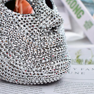 Voile de visage entier en strass étincelants, haute couture, orné de perles, pour spectacle à <span class=keywords><strong>Venise</strong></span> - Product Image 2