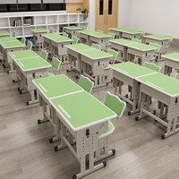 Meubles scolaires modernes, tables et chaises, bureau réglable, table d'étude pour enfants, ensemble bureau et chaise pour salle de classe, chaise d'élève