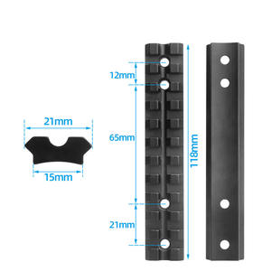 Support tactique Guide à 11 fentes Support de 20mm Support à quatre trous en alliage d'aluminium le viseur en fer d'origine - Product Image 2