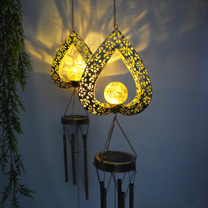 IP65 Solar New Moon Wind Chime <b>Light</b> Iron Art Sun Lawn Cast <b>Light</b> Outdoor Garden Decoration Waterproof Garden <b>Light</b> - Product Image 3