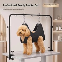 Support de toilettage pliable et réglable pour animaux de compagnie, support fixe pour chien, support pratique en acier inoxydable, support réglable pour chien et chat