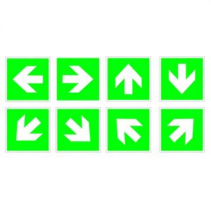 ป้ายจราจรบอกทางออก (ขวา) ขนาด 250x250 มม. สำหรับป้องกันอุบัติเหตุและความปลอดภัยจากอัคคีภัย - Product Image 1