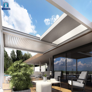 Electric Retractable Aluminum <strong>Pergola</strong> Remote Control <strong>Awning</strong> with Adjustable Louvers - Product Image 2