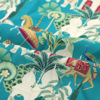 Tissu uni en viscose léger pour vêtements, bon tombé, impression numérique de motifs personnalisés, MOQ 1 mètre