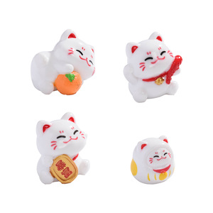 Lucky Cat <b>Doll</b> Resin Mini Decor Desktop <b>Car</b> Ornament - Product Image 5