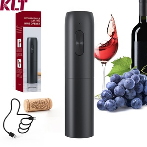 Ouvre-bouteille à vin personnalisé avec logo, ouvre-bouteille en plastique noir, ouvre-bouteille électrique automatique rechargeable, ouvre-bouteille à vin à prix avantageux - Product Image 1