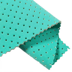 Rouleau de feuille de caoutchouc néoprène super élastique de 2mm à 7mm de diamètre personnalisé Tissu perforé pour protège-poignets Divertissement sportif - Product Image 3