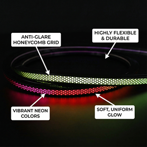 Ruban LED néon anti-reflet avancé 12x12mm 24V RGBIC SPI adressable individuellement pour la décoration intérieure, les salles de jeux et les bars - Product Image 4