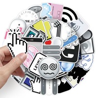 Autocollants imperméables en Pvc avec émoticônes Internet, 50 pièces, pour tasse d'eau, ordinateur portable, table, trousse à crayons, réfrigérateur, table et livres