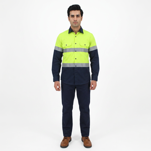 Camiseta Polo de Trabajo Impermeable de Alta Visibilidad Personalizada, Reflectante, de Seguridad para la Construcción, Manga Larga, de Poliéster para Hombre - Product Image 1