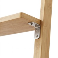 Panier à linge 3-en-1 en bambou inclinable avec étagère de rangement et barres porte-serviettes – Organisateur de panier à linge peu encombrant