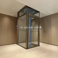 Produits personnalisés certifiés CE, ascenseur domestique de 300 kg, 2 à 4 étages, ascenseur moderne en PVC pour maison, résidence, centre commercial