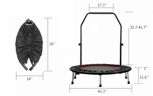 NQ SPORTS 12FT 6-8 Enfants Adultes Extérieur Backyard Trampoline Enfants Loisirs Trampolines Inground Haute Élastique Pliable 38 ". - Product Image 5
