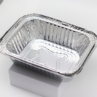10, 20 ou 50 pièces – Barquettes alimentaires jetables en aluminium de qualité alimentaire, rectangulaires, avec couvercles