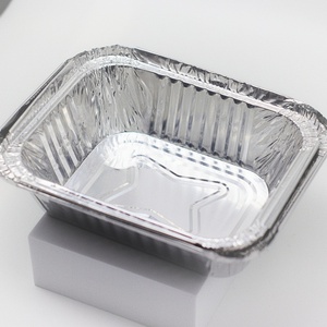 10 20 50 PCS Food Grade Disposable <b>Small</b> Aluminum Foil Food Containers Rectangle Aluminium Foil Baking <b>Pan</b>/Trays with Lids - Product Image 4