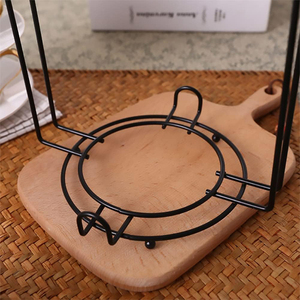 Soporte <span class=keywords><strong>de</strong></span> exhibición <span class=keywords><strong>de</strong></span> acero inoxidable para <span class=keywords><strong>platos</strong></span>, tazas y platillos <span class=keywords><strong>de</strong></span> cocina, organizador con 6 ganchos para café y té - Product Image 6