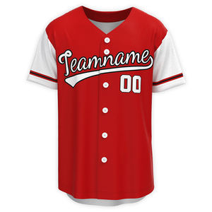 2025 nuevo diseño sublimación camiseta de béisbol para mujer al por mayor uniforme de béisbol personalizado de secado rápido camiseta de béisbol roja - Product Image 4
