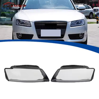 2 Pièces Coques de Phare Avant en Verre, Cache-Lentilles de Phare, Capots de Lampe pour Audi A5 2008-2010, Accessoires Auto